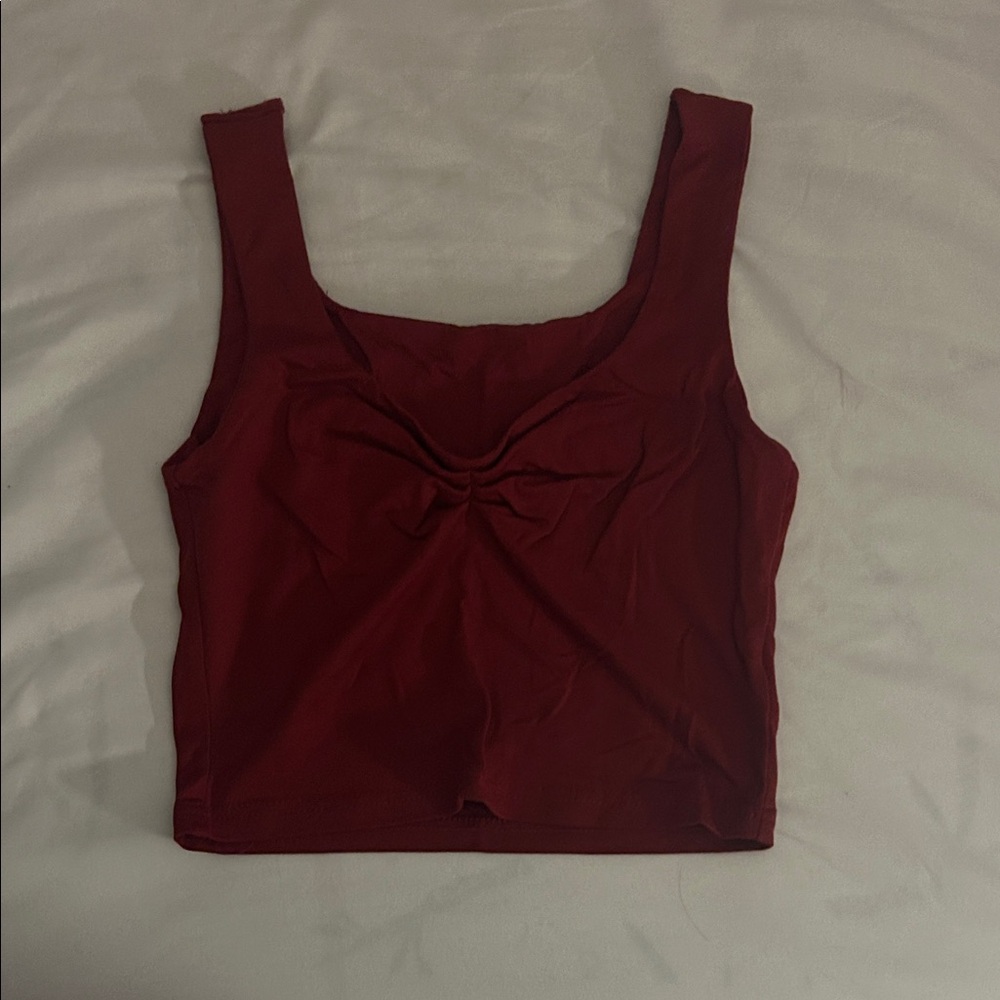 Elegant Red Sleeveless Top
